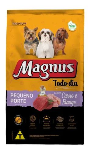 RAÇÃO MAGNUS PREMIUM TODO DIA CÃO RAÇA PEQUENA CARNE E FRANGO