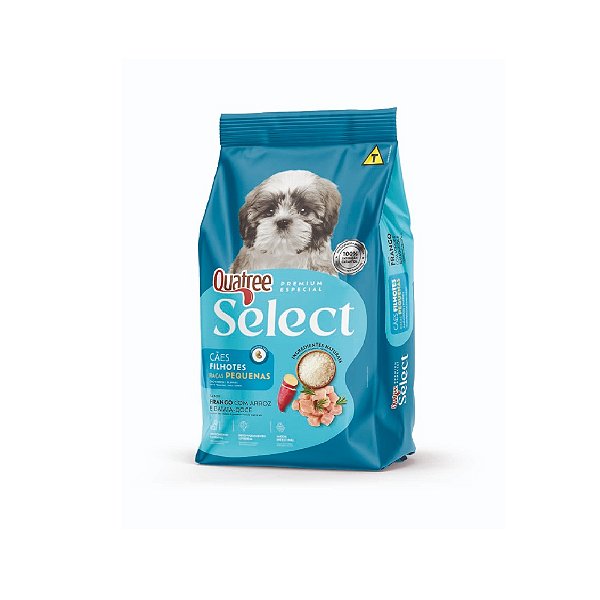 RAÇÃO QUATREE SELECT CÃES FILHOTES RAÇAS PEQUENAS FRANGO