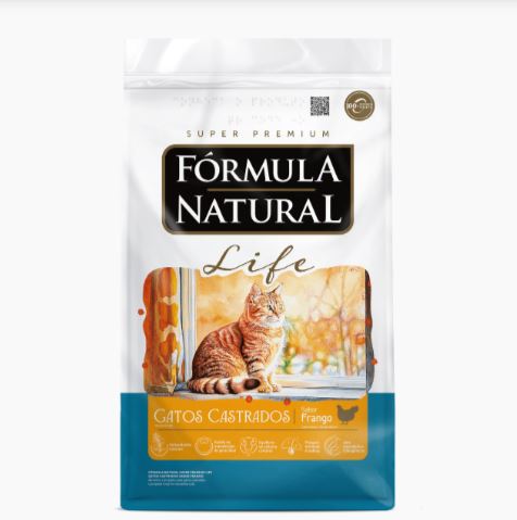 Ração Fórmula Natural Life Gatos Castrados Frango 10,1kg