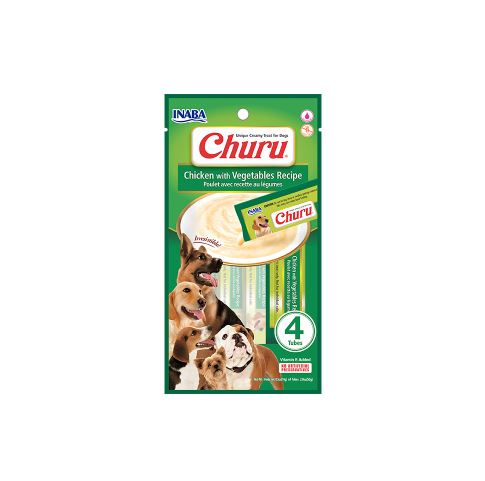 Churu Dog Sabor Frango com Vegetais com 4 Unidades