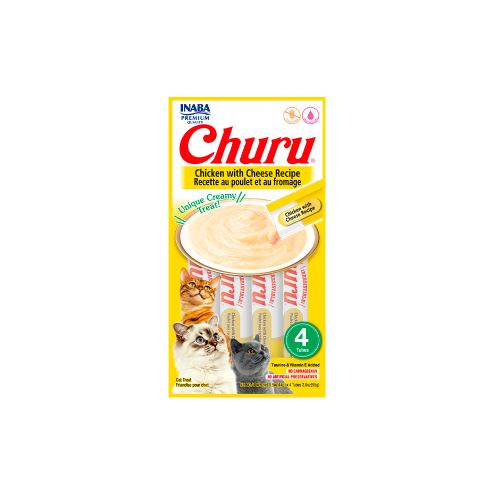 Churu Gatos Sabor Frango com Queijo com 4 Sachês
