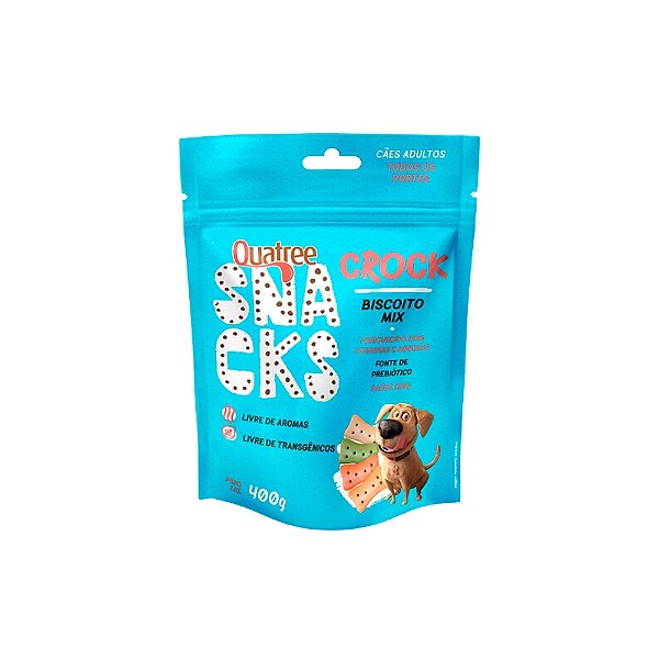 Biscoito Granvita Quatree Snacks Crock Mix para Cães 400g