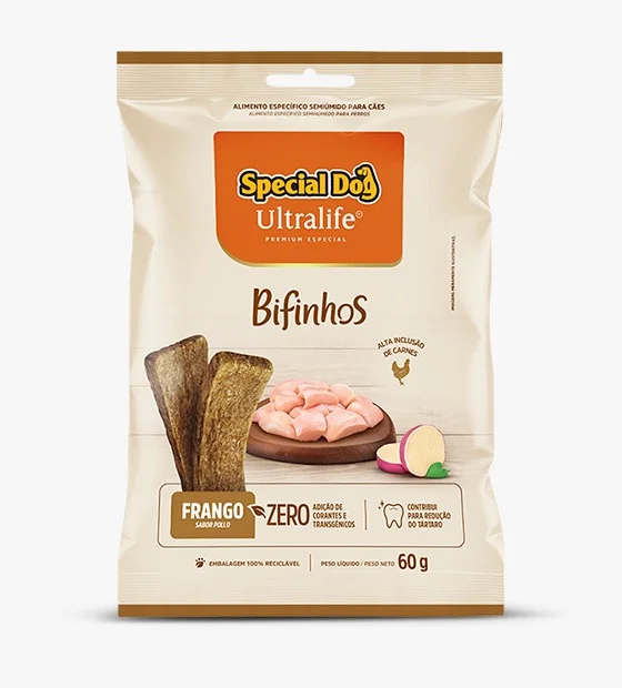 Petisco Bifinho Special Dog Ultralife Frango 60g