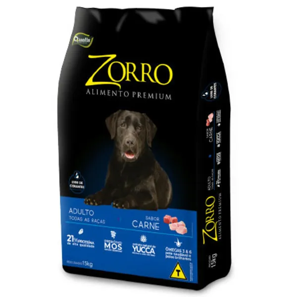 Ração Zorro para Cães Adultos Todas as Raças 15Kg