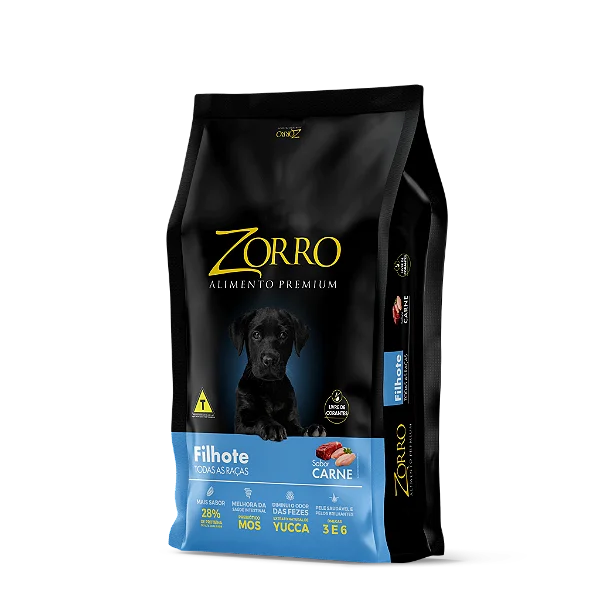 Ração Zorro para Cães Filhotes Todas as Raças 10,1Kg