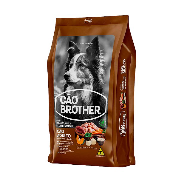 Ração Cão Brother para Cães Adultos Raças Médias e Grandes 15Kg