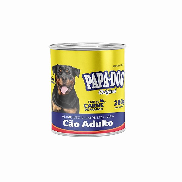 Ração Úmida Patê Papa Dog para Cães Adultos Sabor Carne e frango 280g