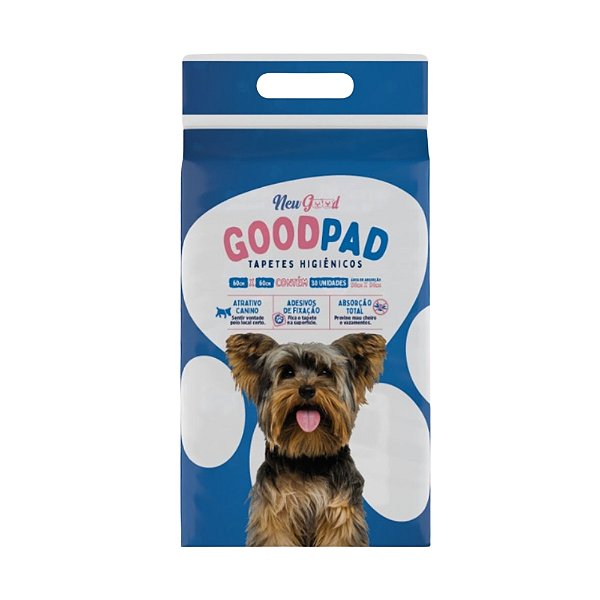 Tapete Higiênico Good Pad Tamanho 60x60cm para Cães 30 Unidades