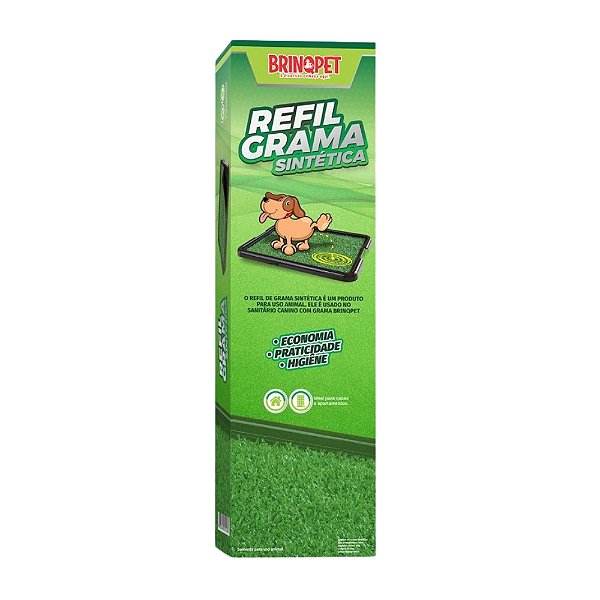 Refil Grama Sanitário Tapete Higiênico para Cães BrinqPet