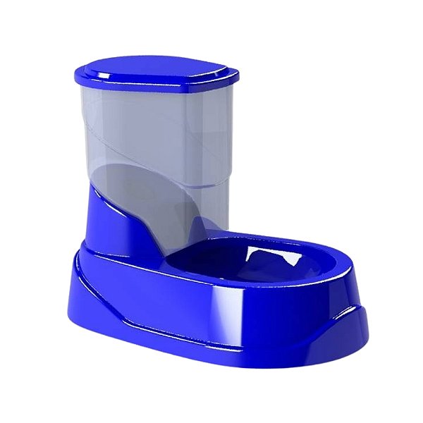 Comedouro Dosador Classic Four Plastic para Cães 500g Azul