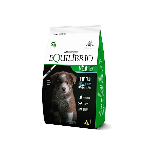 Ração Equilíbrio para Cães Filhote Porte Médio Frango 15kg