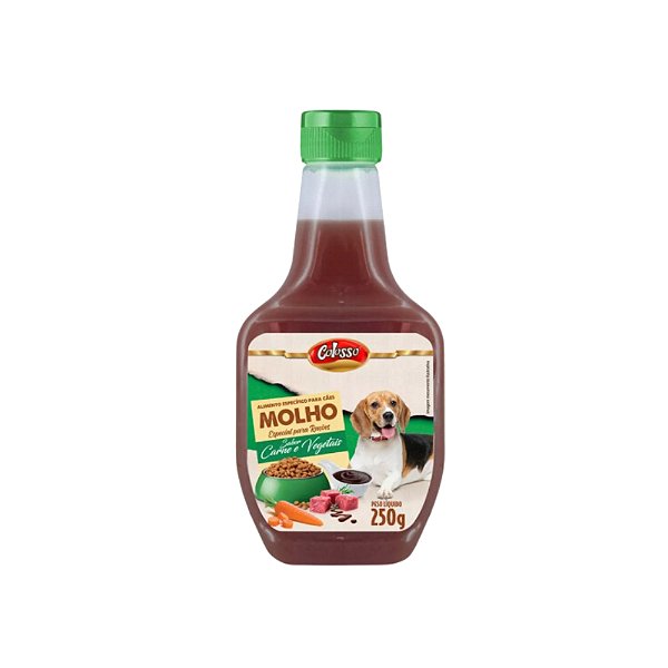 Molho Colosso para Ração Cachorro Sabor Carne e Vegetais 250g