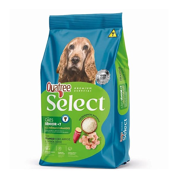 Ração Quatree Select Adulto Sênior 7 RMG 15KG
