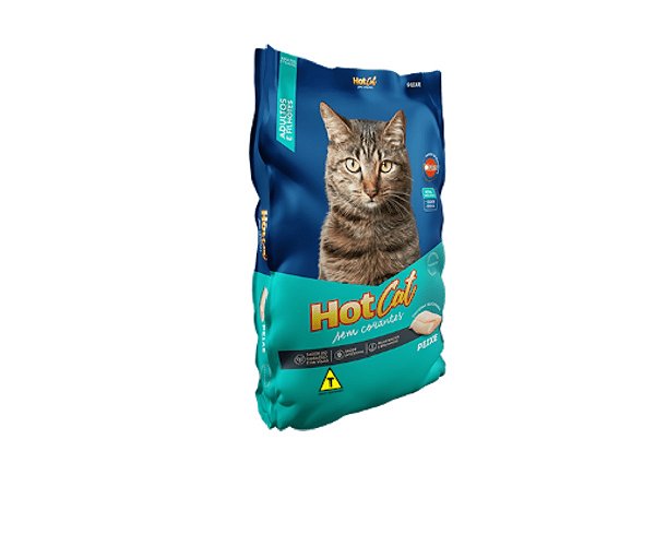 Ração Hot Cat Peixe Sem Corantes para Gatos Adultos 20kg