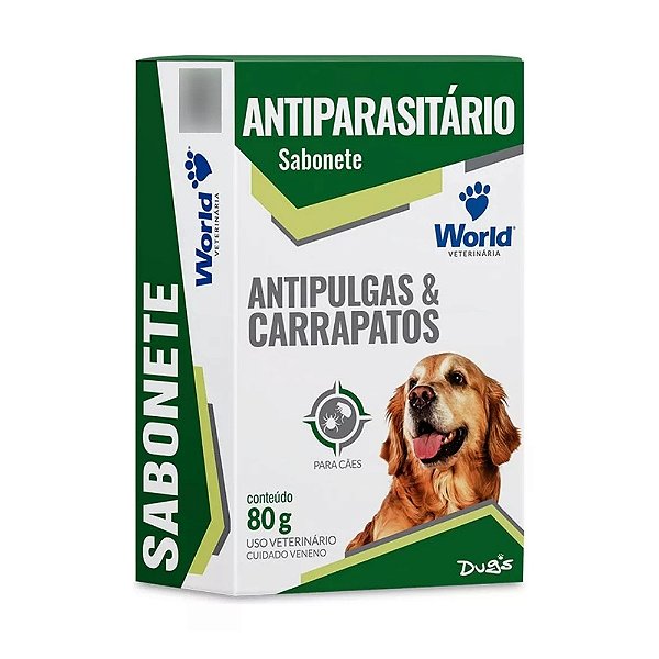 Sabonete Antiparasitário Dug's World para Cachorros 80g
