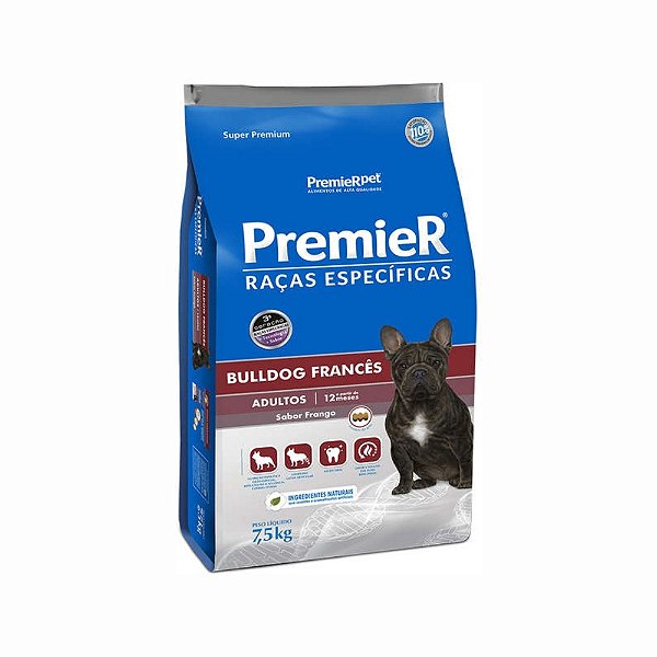 Ração Premier Raças Específicas Bulldog Francês Adulto 7,5kg