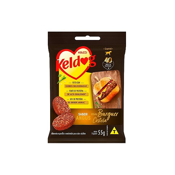 Bifinho Keldog Mini Burguer Costela Angus para Cães 55g