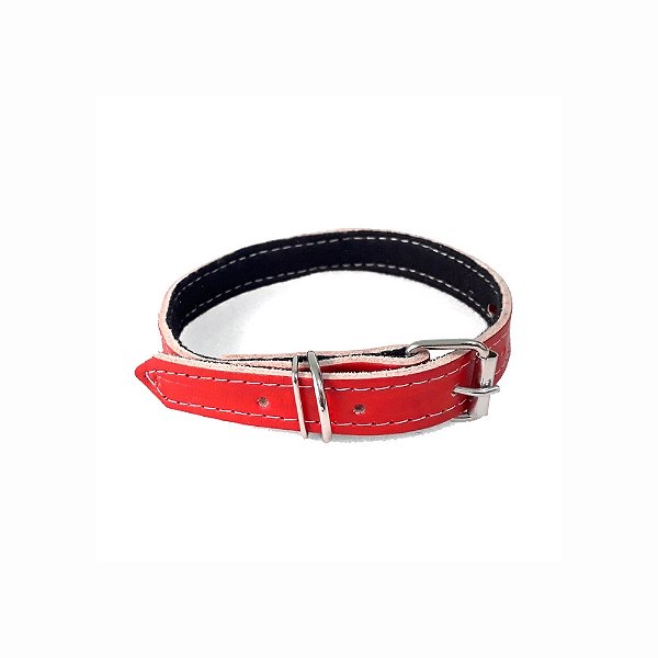 Coleira de Couro Almofadada Nº 6