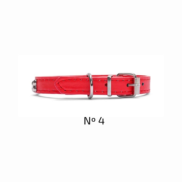 Coleira de Couro Almofadada Nº 4