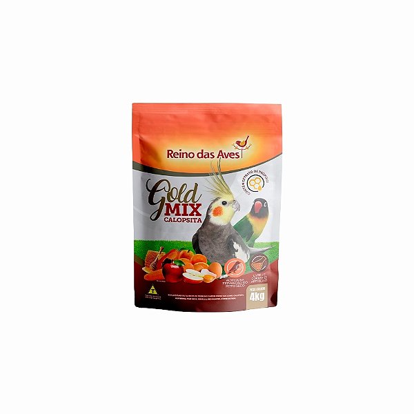 Calopsita Gold Mix Ração 4kg