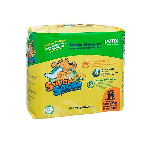 Tapete Higiênico Superseção 60x80cm com 14 Unidades