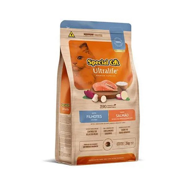 Ração Special Cat Ultralife Filhotes Salmão 3kg