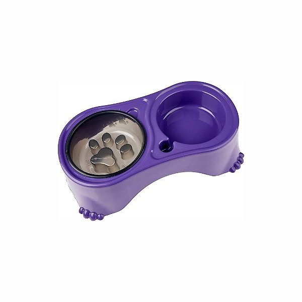 Comedouro Postura Correta Pequeno e Médio Lilás