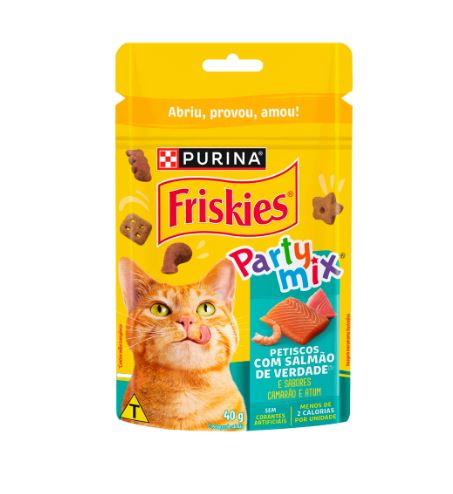 Friskies Petiscos para Gatos Salmão, Camarão e Atum  80gr
