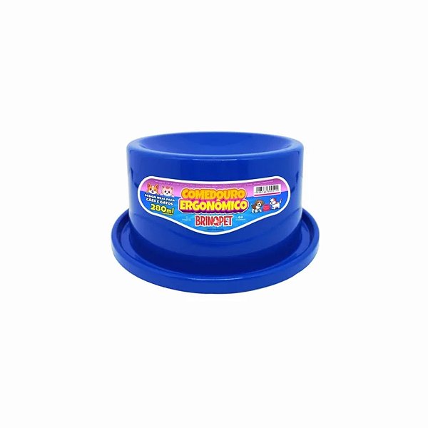 Comedouro Plástico Ergonômico Azul