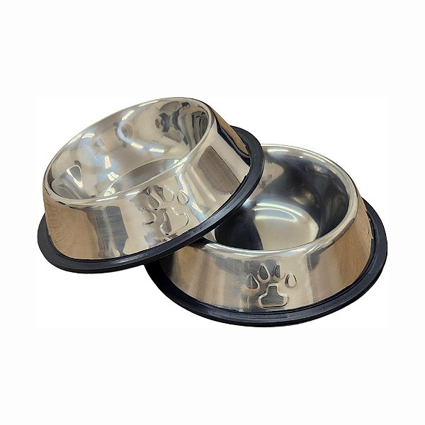 Comedouro Inox Relevo 710ml