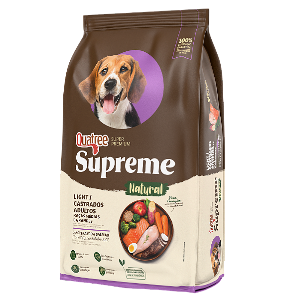 Ração Quatree Supreme Light Castrados Adultos RMG 15kg