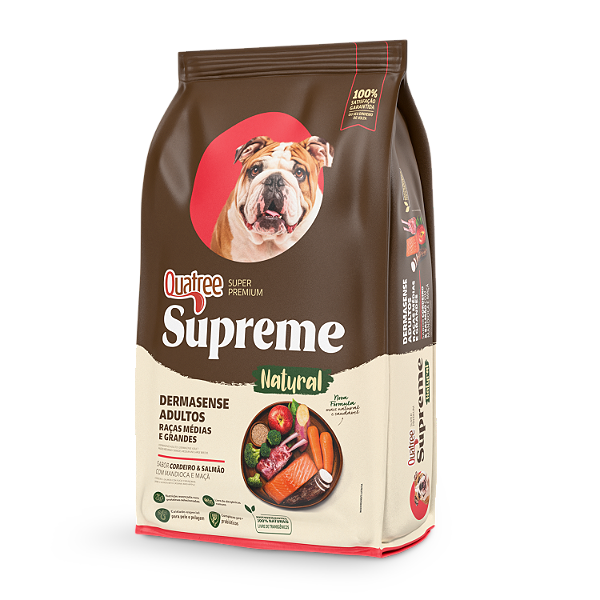 Ração Quatree Supreme Dermasense Adulto Raças M/G 15kg