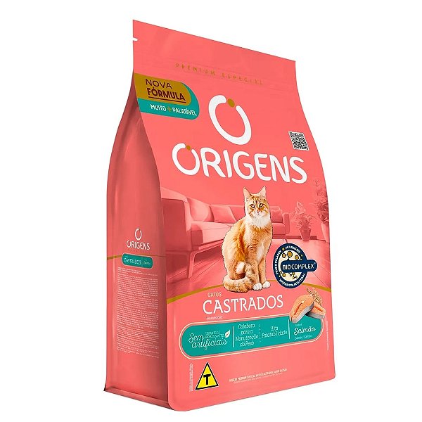 Ração Origens Gato Castrado Salmão 3kg