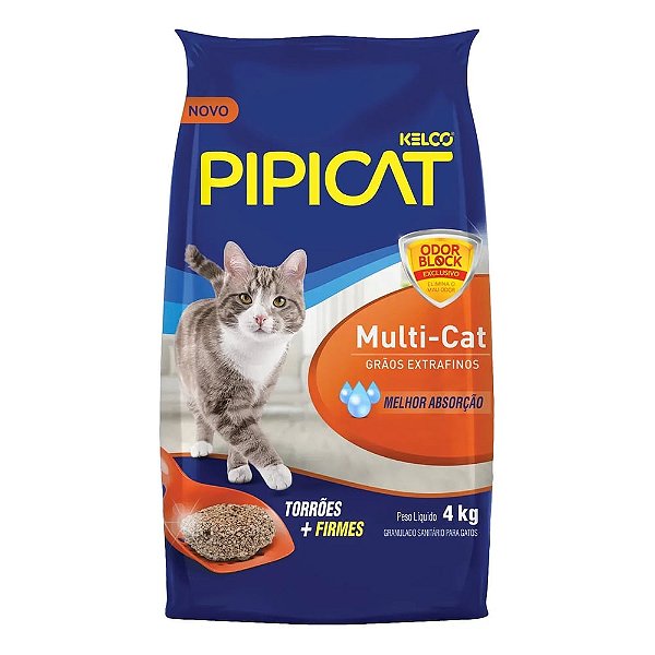 Areia Pipicat para Gatos Multi-Cat 4kg