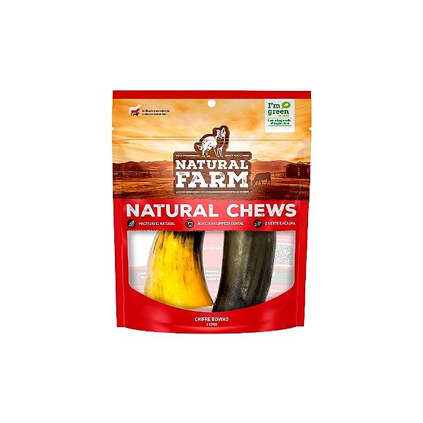 Osso Natural Farm Ultra Premium Chifre para Cães 2 Unidades 238g