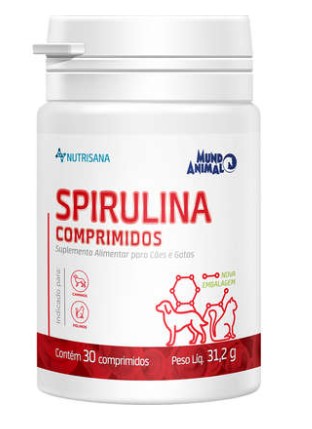 Nutrisana Spirulina 30 Comprimidos para Cães e Gatos