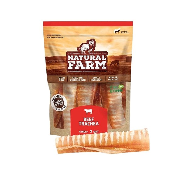 Osso Traqueia 6 Fechada com 3 Unidades para Cães Natural Farm