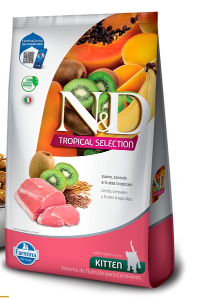 Ração N/D Tropical Selection Feline Kitten Suíno 1,5kg