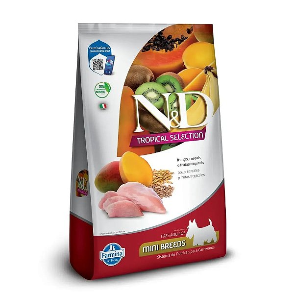 Ração N&D Tropical Selection Cães Adultos Mini Frango 2kg