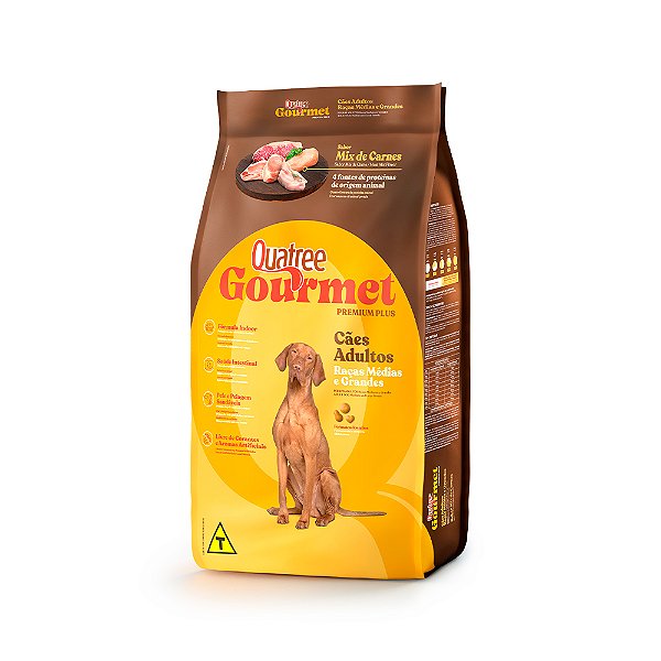 Ração Quatree Gourmet Adultos Raças Médias e Grandes 3kg