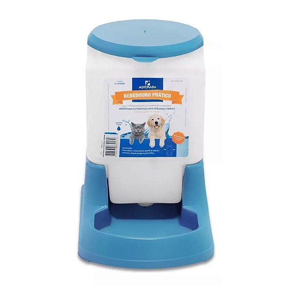 Bebedouro Alvorada Praticão Automatico Azul para Cães 3,0 L