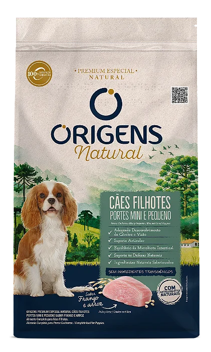 Ração Origens Natural Cão Filhote Mini Pequeno Frango 1kg