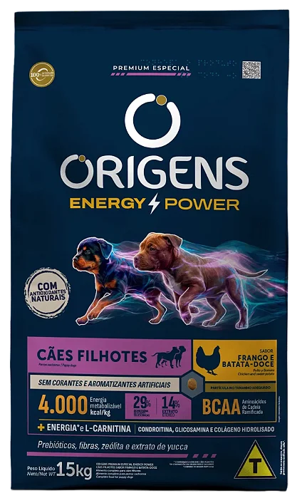 Ração Origens Energy Power Filhote 15kg