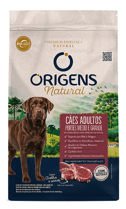 ORIGENS NATURAL CAO ADULTO MED/GRA OVEL 3KG