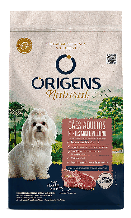 ORIGENS NATURAL CAO ADULTO MIN/PEQ OVEL 1KG