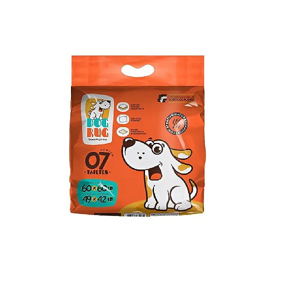 Tapete Higiênico Dog Rug 60x60 com 7 Unidades