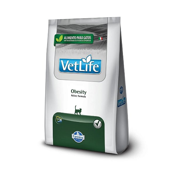 Ração Vet Life Natural Obesity para Gatos Adultos 2kg
