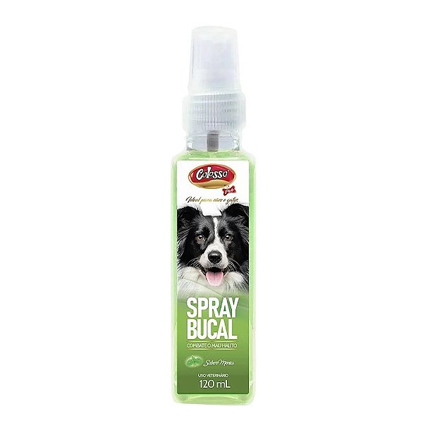 Spray Bucal para Hálito Cães e Gatos Sabor Menta 120ml