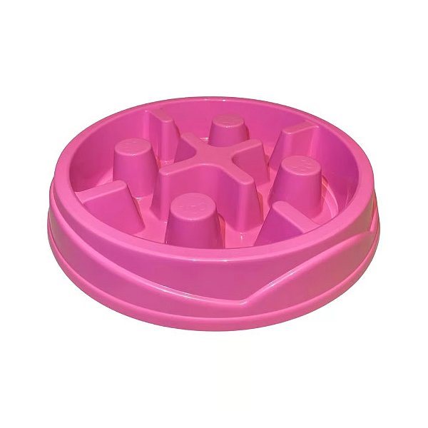 Comedouro Labirinto Educativo para Pets AntiStress Rosa