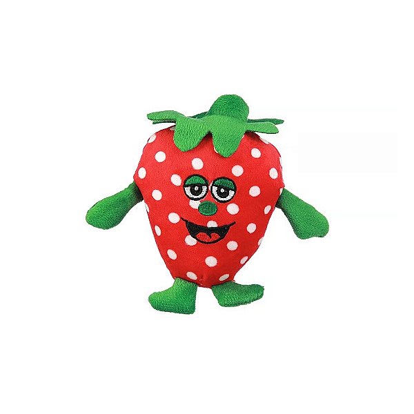Brinquedo de Pelúcia Moranguinho Nº 2 para Pets Vermelho
